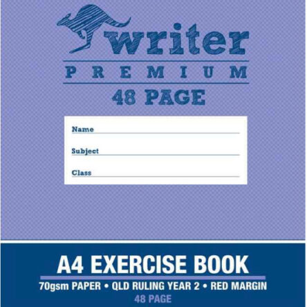 BOOK EXERCISE WRITER PREMIUM A4 18MM RULED 48 PGS (NOT DOTTED THIRDS)