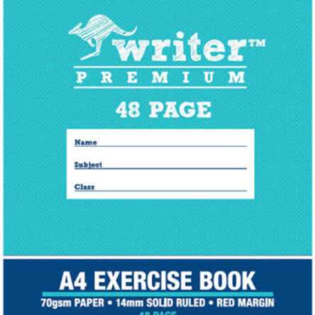 BOOK EXERCISE WRITER PREMIUM A4 14MM RULED 48 PGS (NOT DOTTED THIRDS)