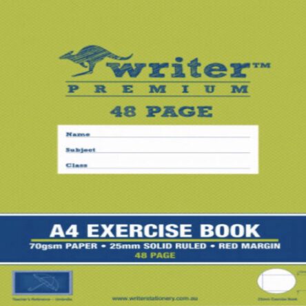 BOOK EXERCISE WRITER PREMIUM A4 25MM RULED 48 PGS (NOT DOTTED THIRDS)